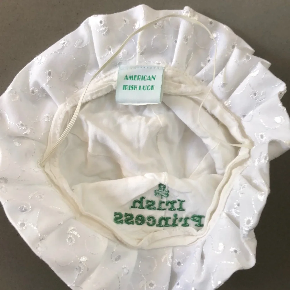 White embroidered lace Sun Hat